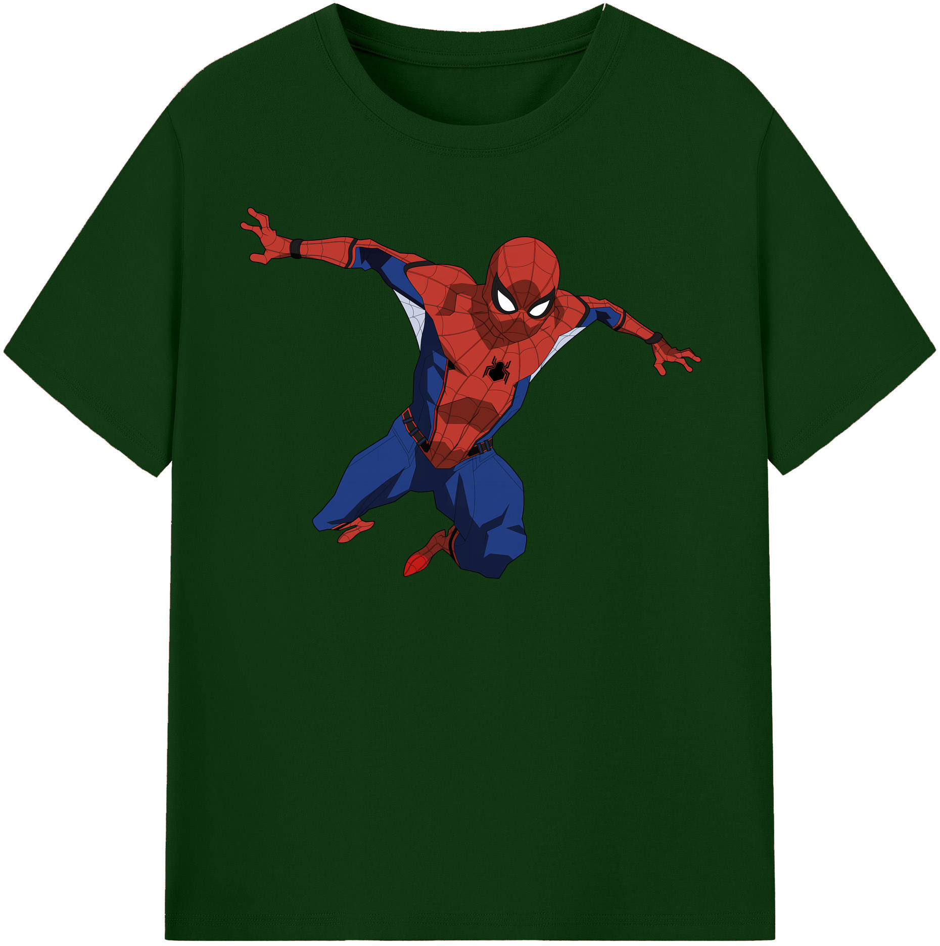 （画像用） Spider Man スパイダーマン 綿100％半袖Tシャツ（フロントプリント）